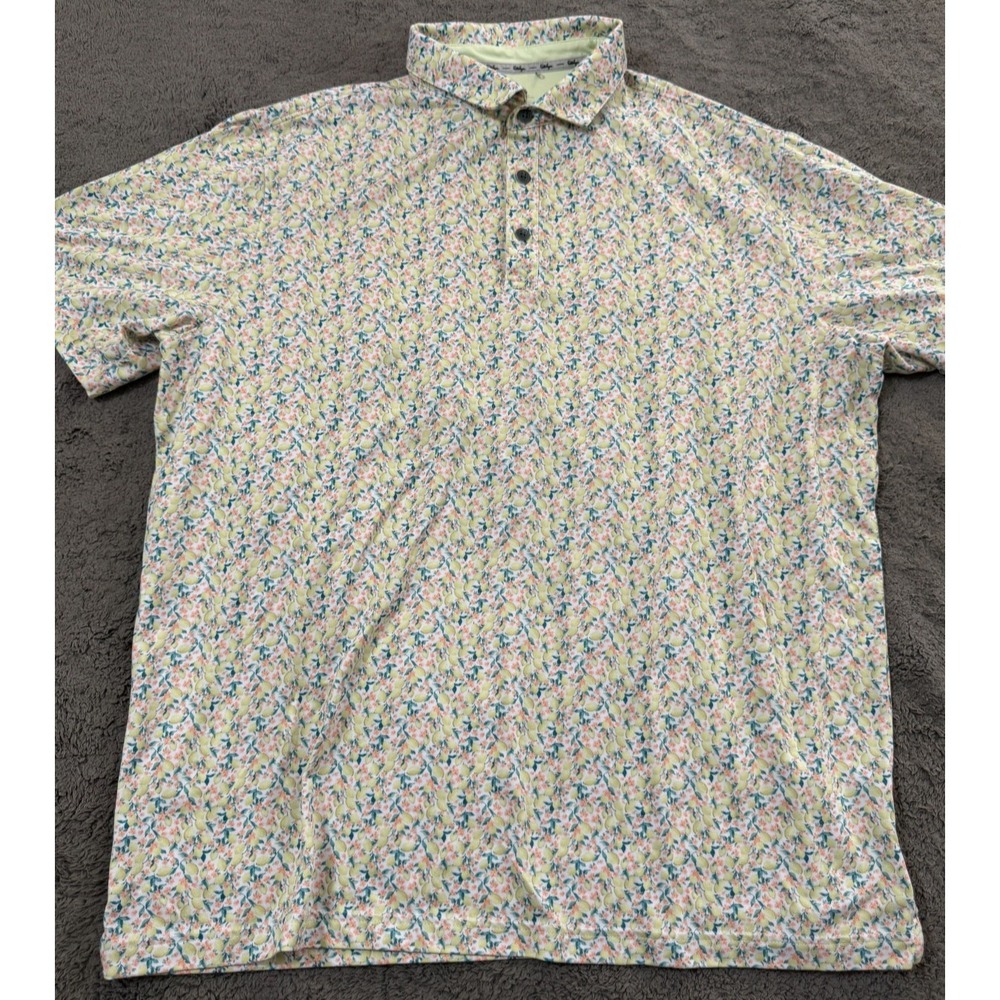 Walter Hagen Golf Shirt Mens XL Lemons All Over Print Polo Country Club